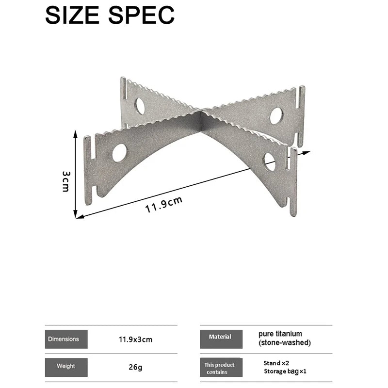 For Fire Maple Polaris X5 Stove Accessories Ultralight Pure Titanium Burner Windshield Stove Stand Outdoor Camping Equipment