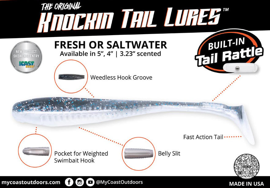 Bulk Bag, 50 Knockin Tail Lures with Built-In Tail Rattle