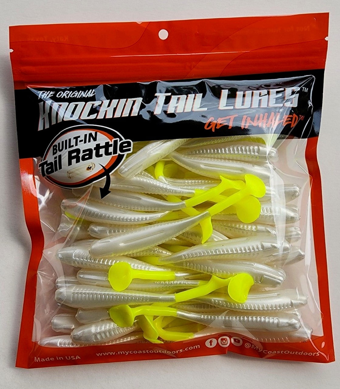 Bulk Bag, 50 Knockin Tail Lures with Built-In Tail Rattle