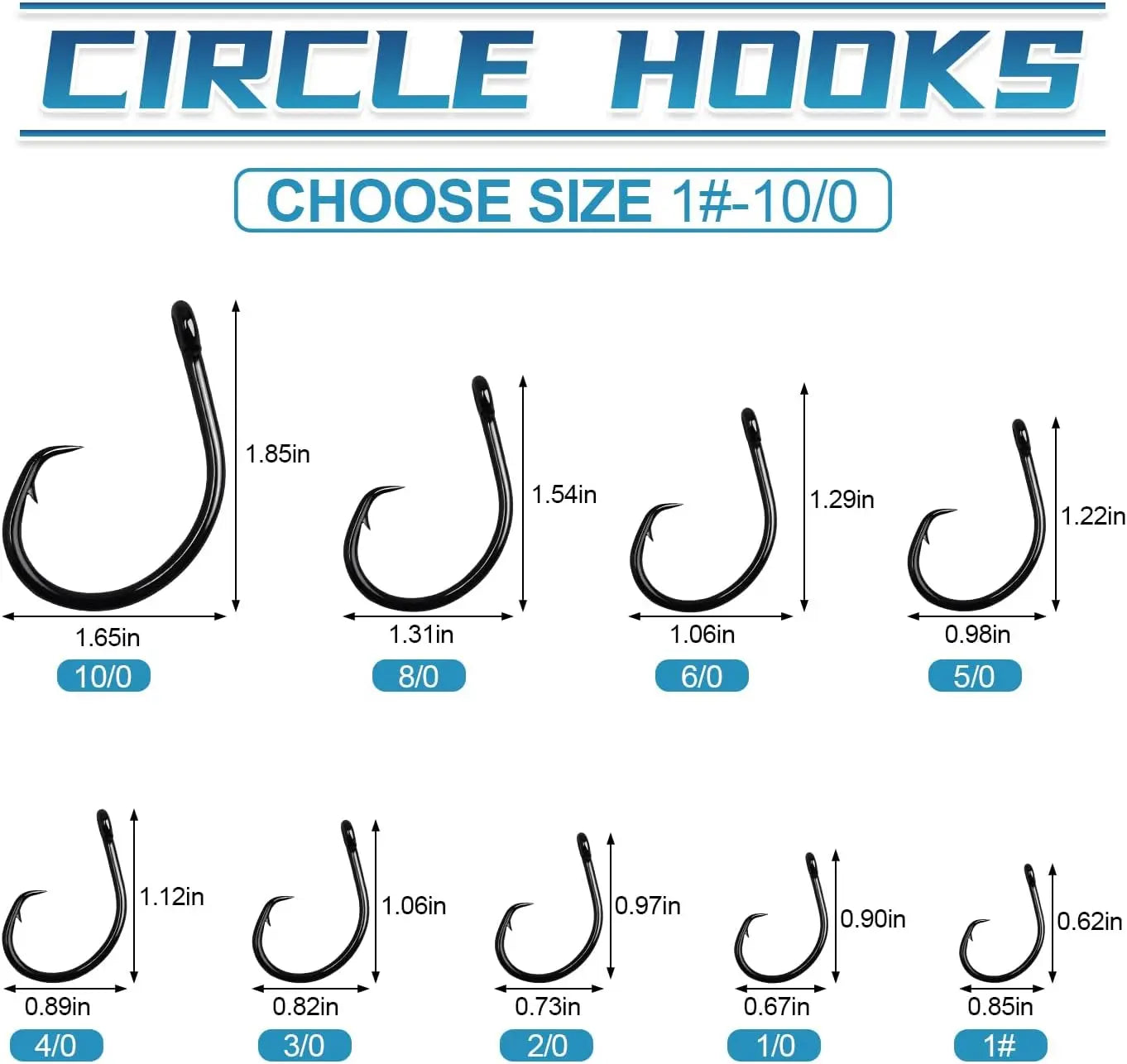 Circle Hooks Saltwater Inline Wide Gap Fishing Hooks