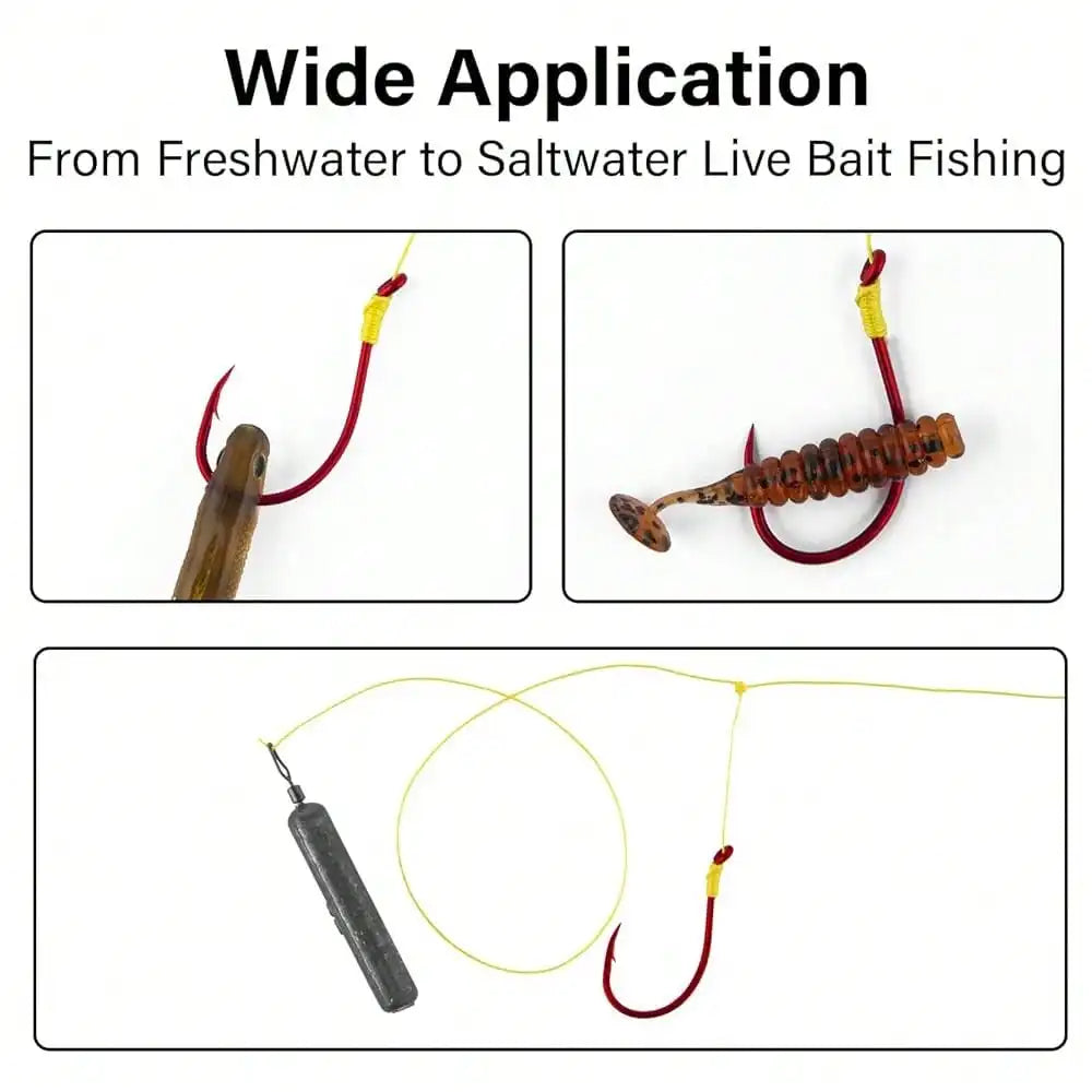 100 Pack Octopus Fishing Hooks