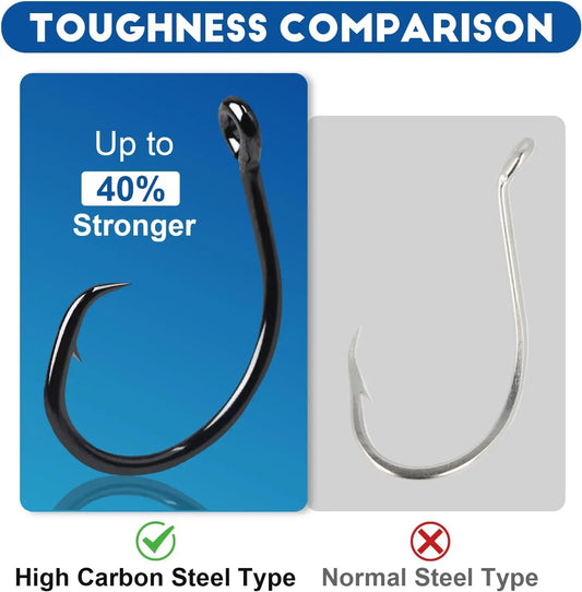 Circle Hooks Saltwater Inline Wide Gap Fishing Hooks