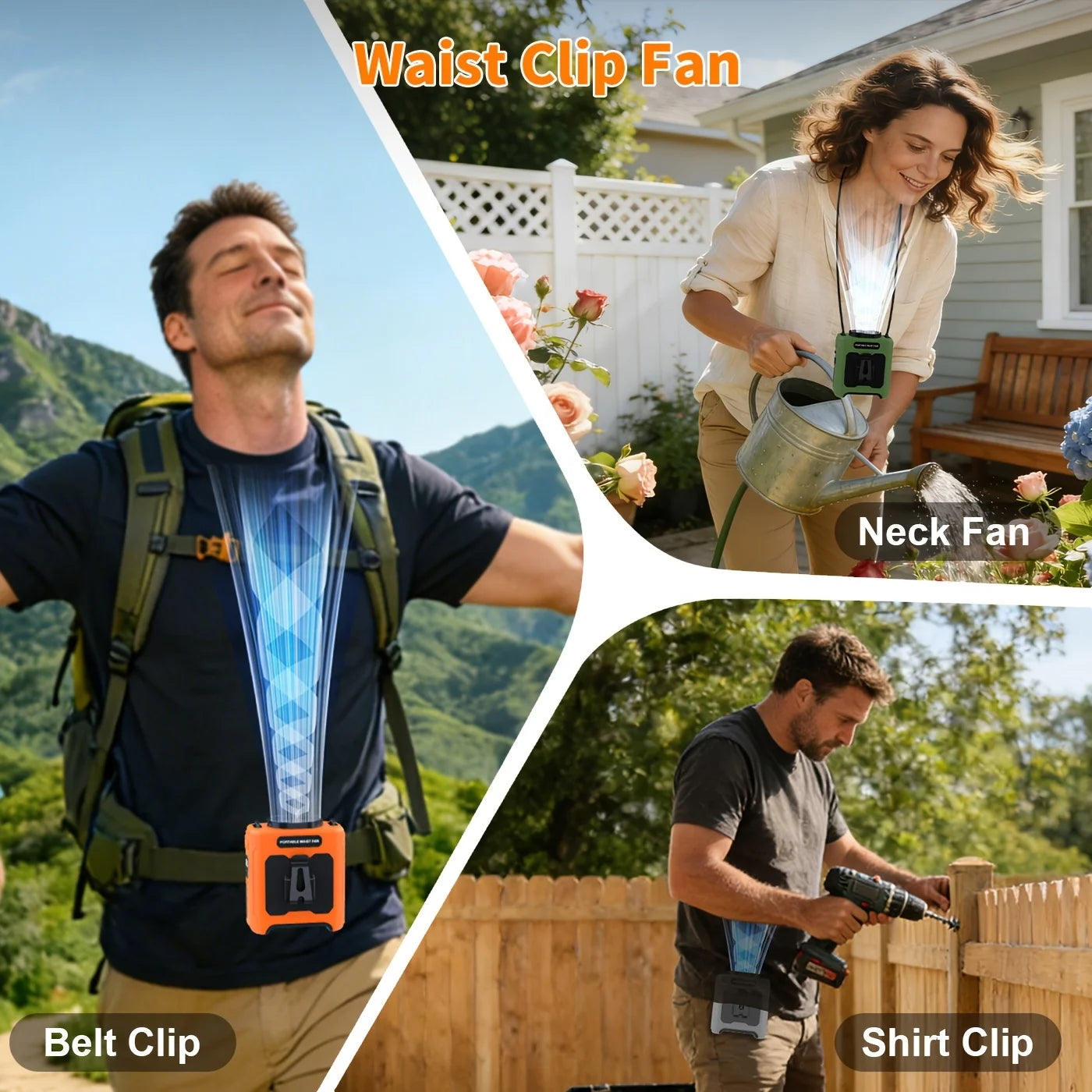 10000mAh Waist Clip Fan