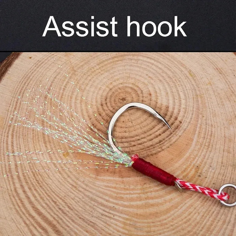 30/60pcs Slow Jigging Fishing Cast Jigs Assist Hook