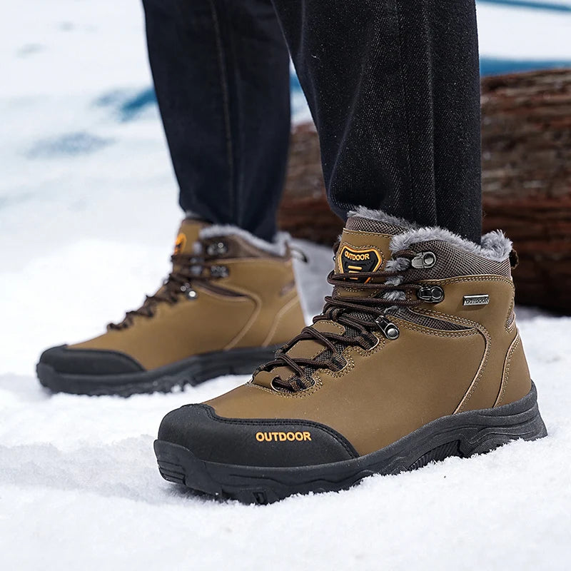 Snow Boots Waterproof Leather