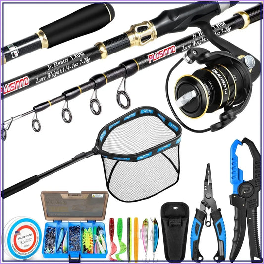 Complete Fishing Rod and Reel Combo Kit