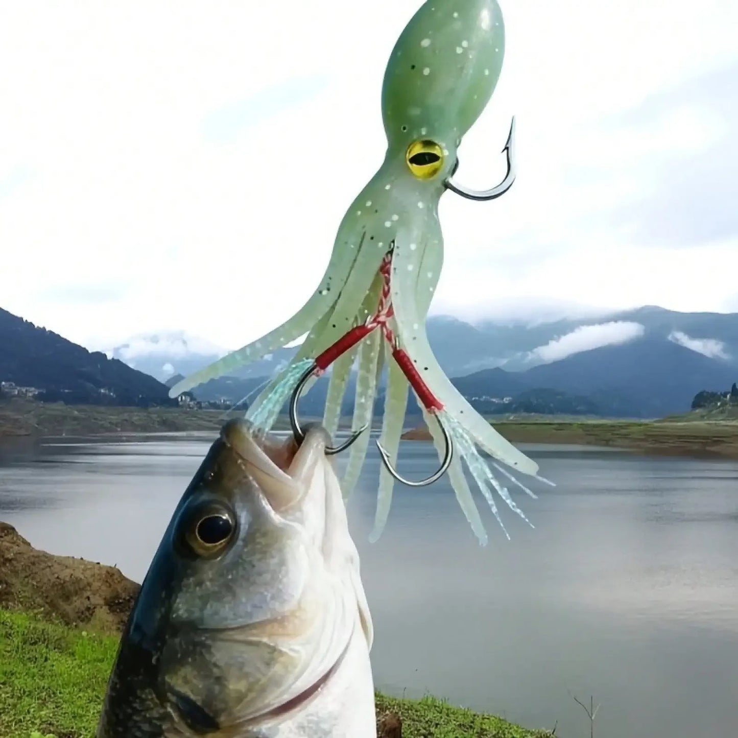 2pc/3pcs/4pcs Slow-Sinking Octopus Soft Bait With Hook