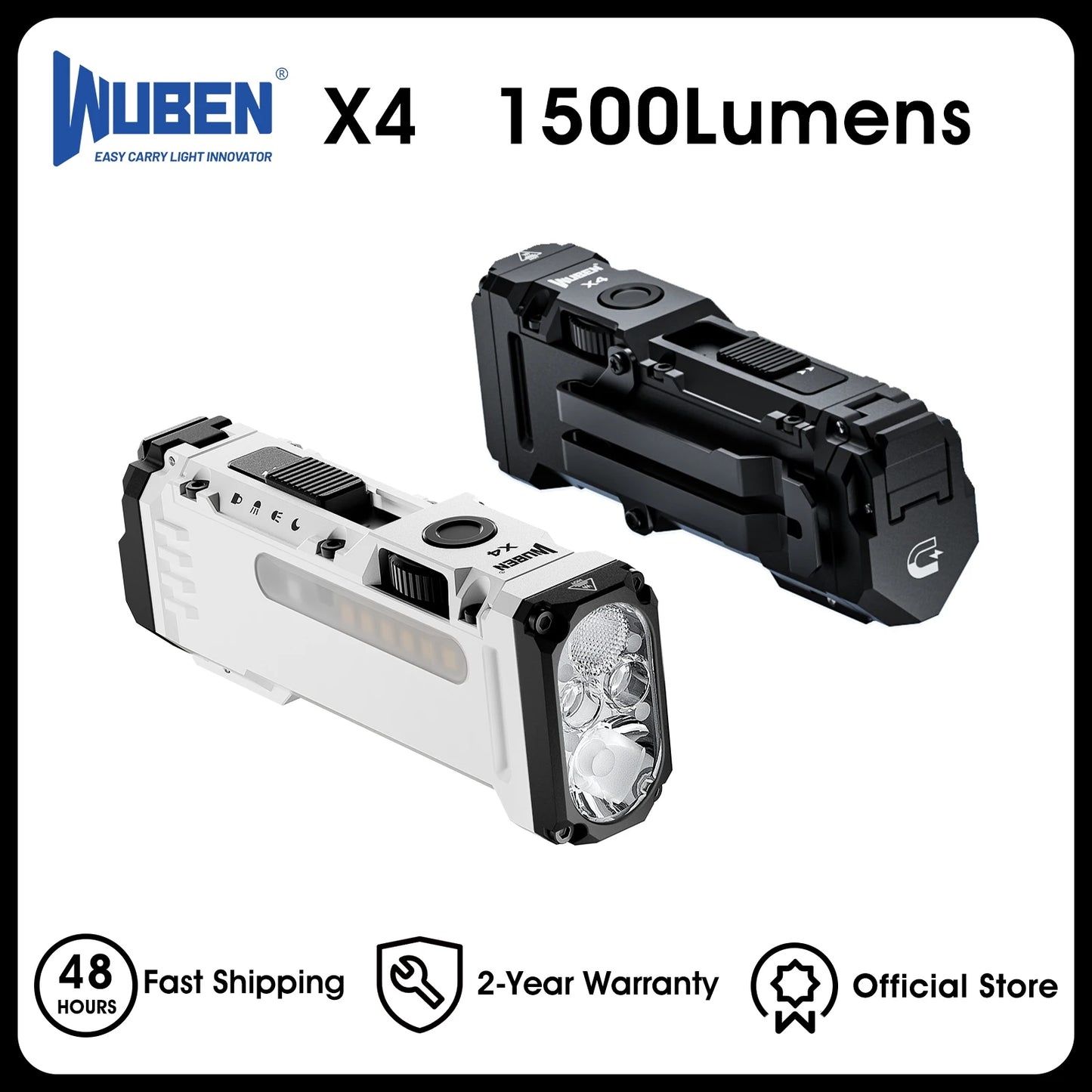 1500 Lumens Mini Flashlight with Tactical Switch