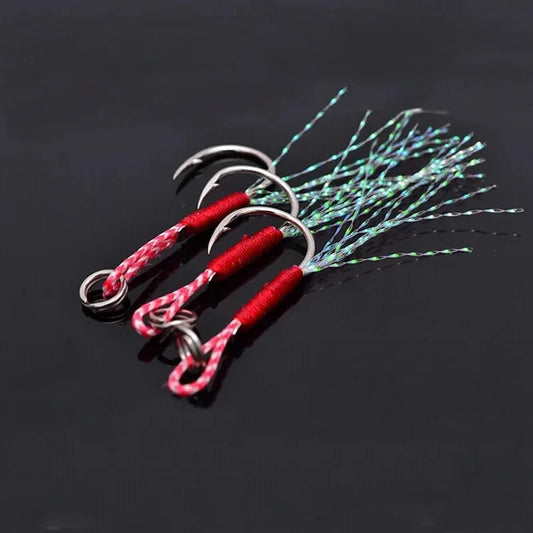30/60pcs Slow Jigging Fishing Cast Jigs Assist Hook