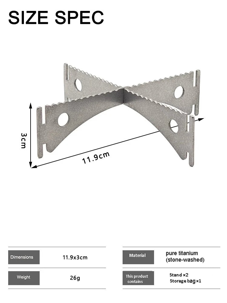 For Fire Maple Polaris X5 Stove Accessories Ultralight Pure Titanium Burner Windshield Stove Stand Outdoor Camping Equipment
