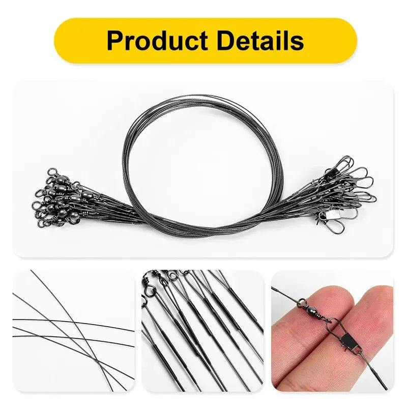 20PC
 Steel Wire Leader With Swivel