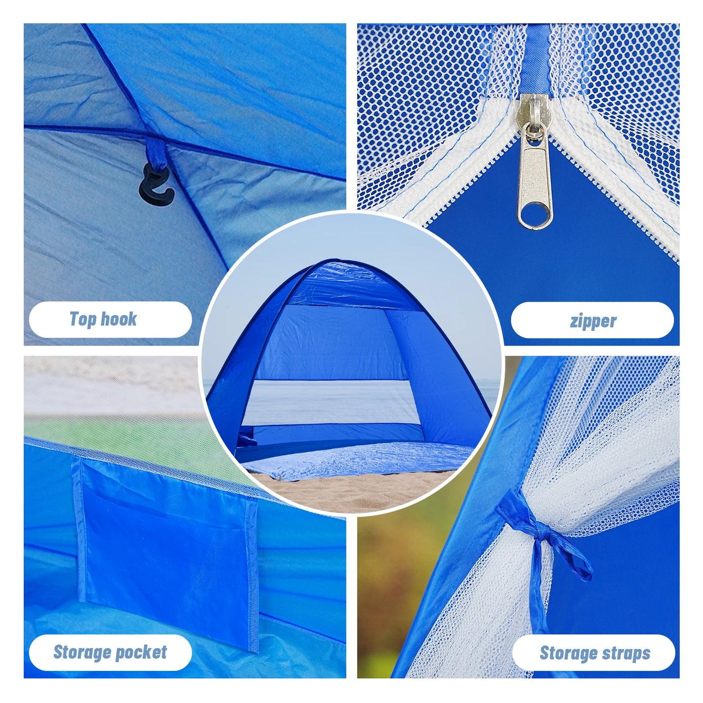Pop-up beach tent,with handbag