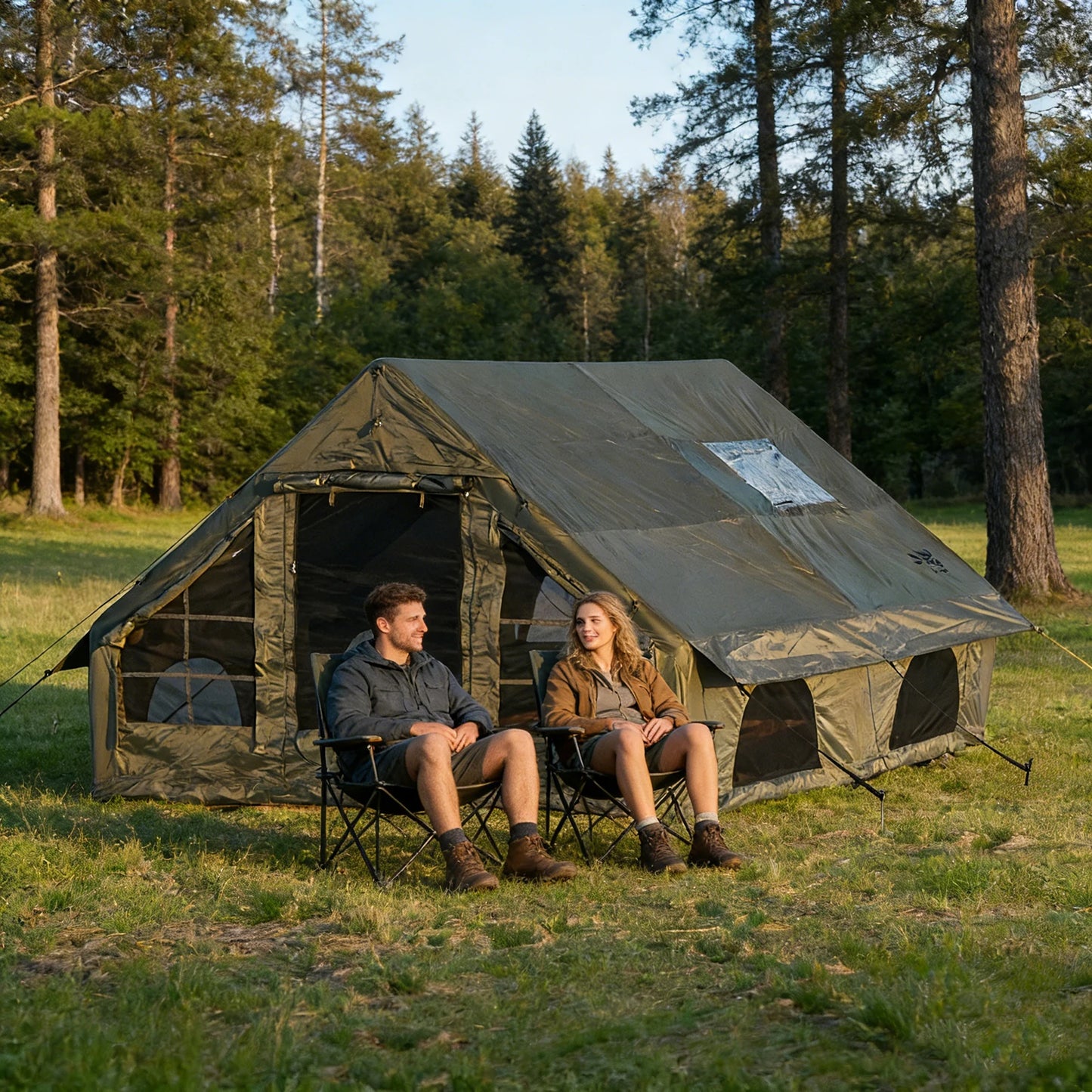 Waterproof Family Tent for 4-8 Persons,