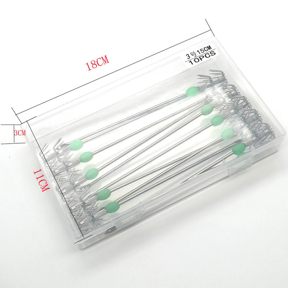 10pcs Double-Layer Stainless Steel Umbrella Squid Hooks