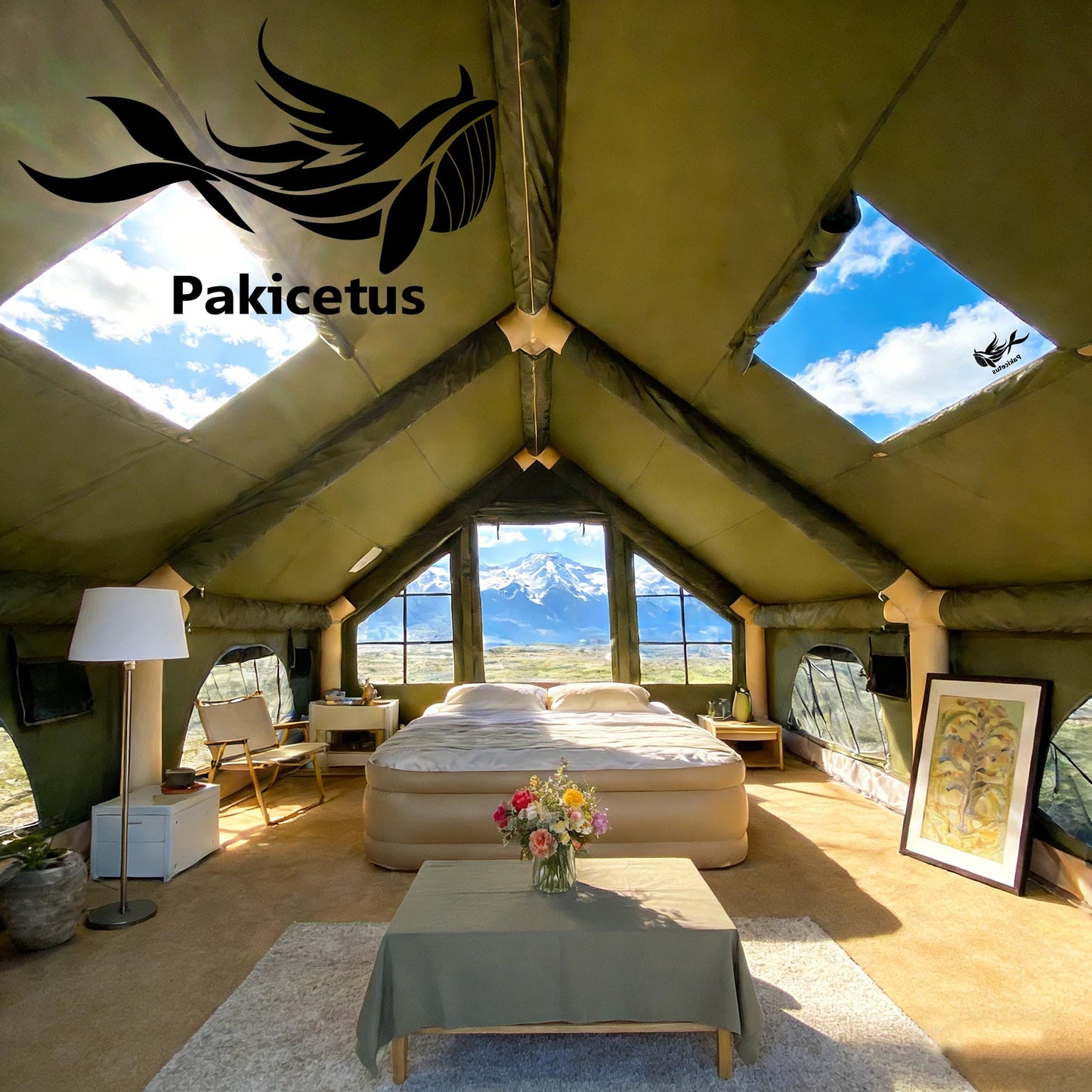 Waterproof Family Tent for 4-8 Persons,