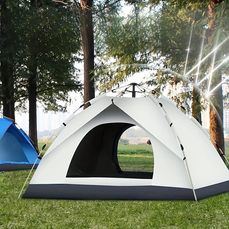 Small Silver Compact Auto-Tent