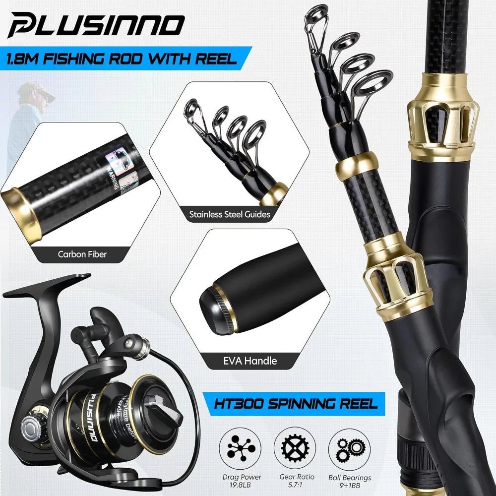Complete Fishing Rod and Reel Combo Kit
